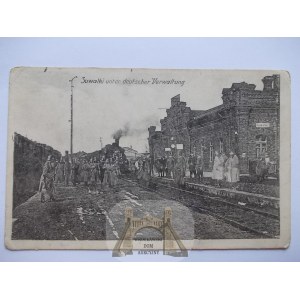 Suwałki, railroad station, ca. 1915