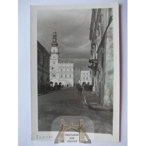 Zamosc, street, town hall, ca. 1935