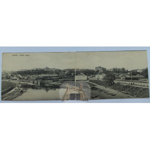 Lomza, Panorama, zweiteilig, gefaltet um 1910