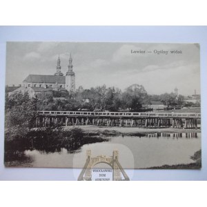 Łowicz, panorama, most, ok. 1910