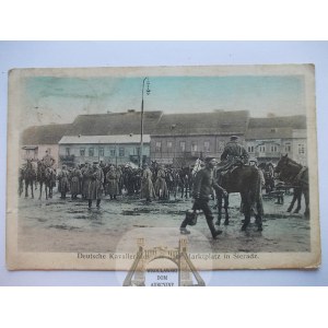 Sieradz, wojska niemieckie na Rynku, 1916