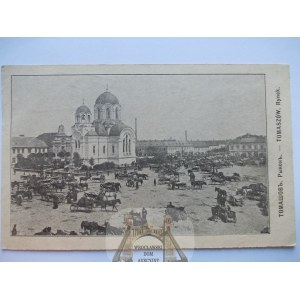 Tomaszów Mazowiecki, cerkiew, targ, 1915