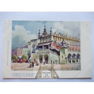 Kraków, mal. Tondos, Tuchhalle, ca. 1900