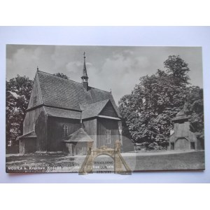 Kraków Nowa Huta, Mogiła, kościół drewniany, fot. Poddębski, ok. 1930