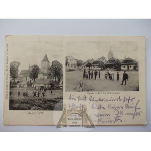 Lipnica Murowana near Bochnia, Market Square, church, ca. 1910