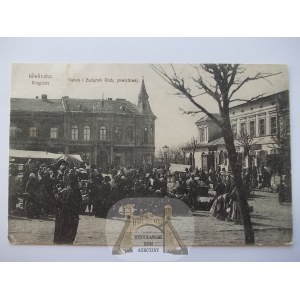 Wieliczka, Rynek, dzień targowy, ok. 1910