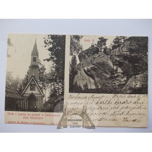 Podkamień k. Szczyrzyc, Limanowa, kościół, skała, 1904