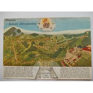 Kalwaria Zebrzydowska, Plan des Heiligtums, um 1940.
