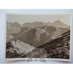 Tatra Mountains, published by Ksiaznica Atlas, photo: Wieczorek, Hruby Ridge, Krywań 1938