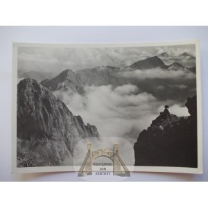 Tatra Mountains, published by Book Atlas, photo by Krystek, view from Wagi Pass, 1938