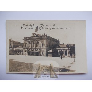 Przemyśl, railroad station, photo, ca. 1915