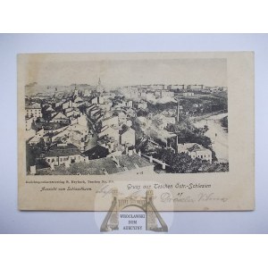 Cieszyn, Teschen, widok z wieży zamku, 1910
