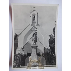 Truskawiec, kościół, statua, wyd. Książnica Atlas, fot. Flach, 1939