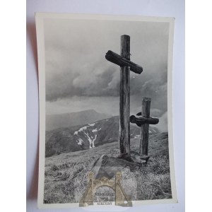 Czarnochora, groby z czasów wojny na Rebrze, wyd. Książnica Atlas, fot. Krystek, 1939
