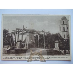 Vilnius, Sockel des Denkmals für Katharina II., um 1915, Litauen