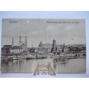 Kaunas, port, panorama, 1916, Lithuania