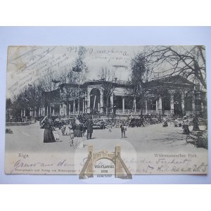 Ryga, Riga, Wohrmannscher Park ok. 1900 Łotwa