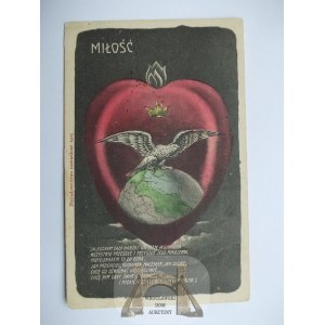 Patriotyczna, Polska,Orzeł, Litwa, wiersz A. Mickiewicz, ok. 1910