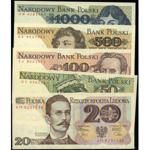 Polska, zestaw 5 banknotów