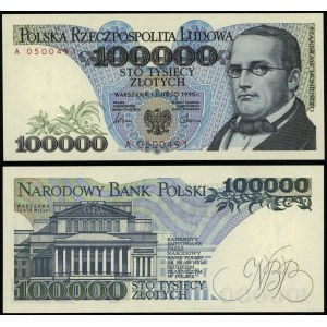 Polska, 100.000 złotych, 1.02.1990