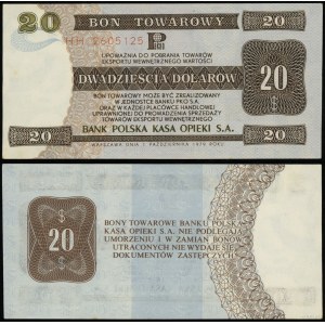 Polska, bon na 20 dolarów, 1.10.1979