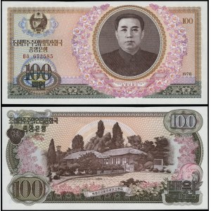North Korea, 100 won, 1978