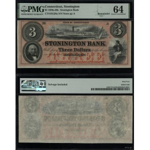 United States of America (USA), $3, 1850-1860