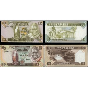 Zambia, set: 2 and 5 kwacha, 1980-1988