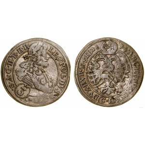 Silesia, 3 krajcars, 1696 CB, Brzeg