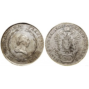 Austria, 20 krajcarów, 1806 A, Wiedeń