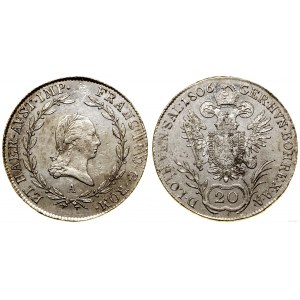 Austria, 20 krajcars, 1806 A, Vienna