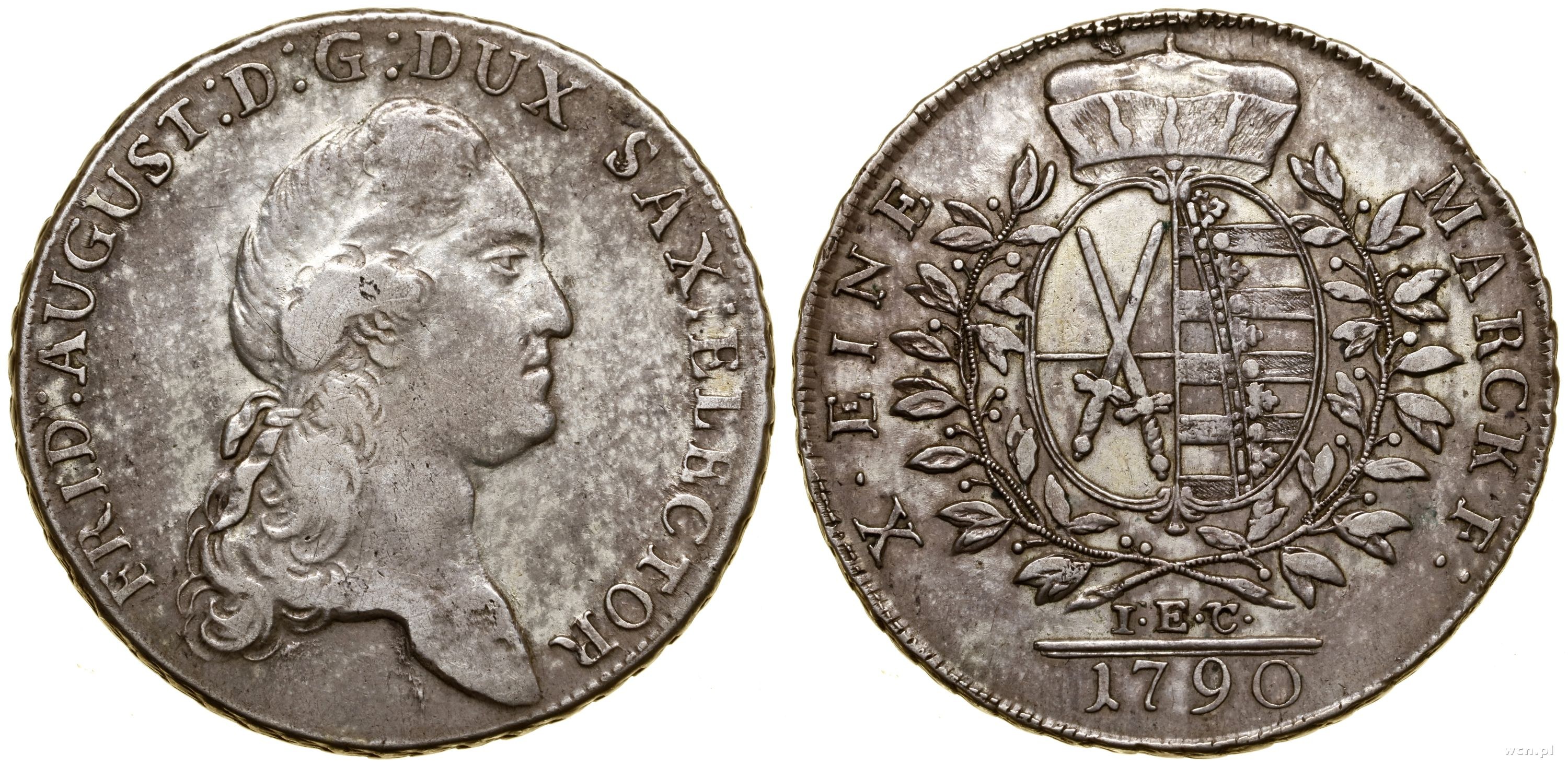 Niemcy, talar, 1790 IEC, Drezno Aukcja / Licytacja online