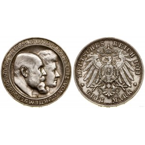 Germany, 3 marks, 1911 F, Stuttgart