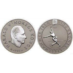 Norwegia, 100 koron, 1993, Kongsberg