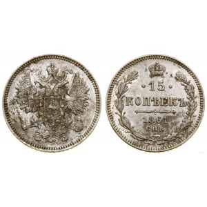 Russland, 15 Kopeken, 1861 СПБ, Paris oder Straßburg