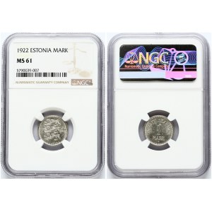 Estonia 1 Mark 1922 NGC MS 61