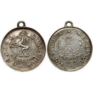 Latvia Livland AR medallic badge (1920) of Ustizziba, Riga