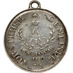 Latvia Livland AR medallic badge (1920) of Ustizziba, Riga