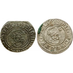Lithuania Szelag 1624 & 1626 Vilnius Lot of 2 Coins