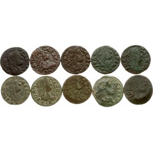 Lithuania Copper Szelag (1663-1666) Lot of 10 Coins