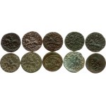 Lithuania Copper Szelag (1663-1666) Lot of 10 Coins