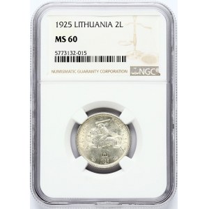 Lithuania 2 Litu 1925 NGC MS 60