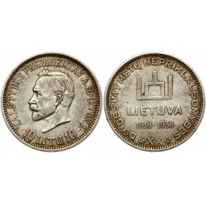 Lithuania 10 Litų (1918-1938) 20th Anniversary of Republic