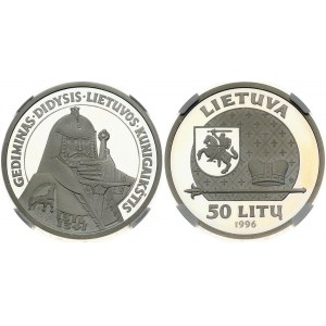 Lithuania 50 Litų 1996 Gediminas Grand Duke NGC PF 67 ULTRA CAMEO