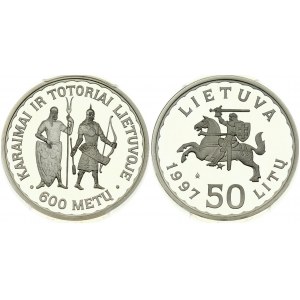 Lithuania 50 Litų 1997 600th Anniversary - Karaims and Tartars settlement in Lithuania PCGS PR 70 DCAM MAX GRADE