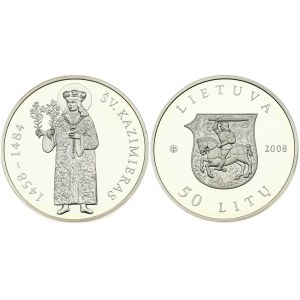 Lithuania 50 Litų 2008 550th Anniversary Birth of St Casimer PCGS PR 69 DCAM ONLY 3 COINS IN HIGHER GRADE