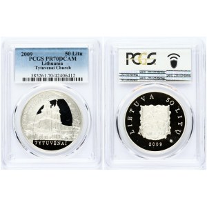 Lithuania 50 Litų 2009 Tytuvenai PCGS PR 70 DCAM MAX GRADE