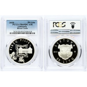 Lithuania 50 Litų 2010 Biržai Castle PCGS PR 69 DCAM MAX GRADE