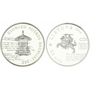 Lithuania 50 Litų 2012 Dionizas Poška’s ''Baubliai'' PCGS PR 69 DCAM ONLY 3 COINS IN HIGHER GRADE