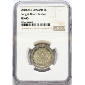 Lithuania 2 Euro 2018LMK Song and Dance Celebration NGC MS 65